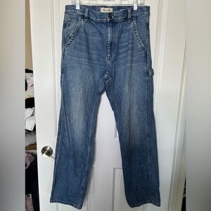 EUC Madewell Men’s Relaxed Straight Blue Carpenter Jeans 32x34